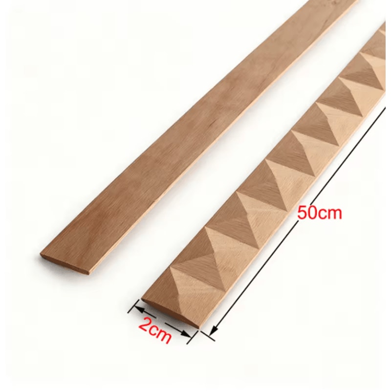 Exquisite Long Wood Carved Applique Decorative Furniture Trim Onlay 9