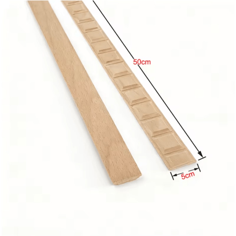 Exquisite Long Wood Carved Applique Decorative Furniture Trim Onlay 17