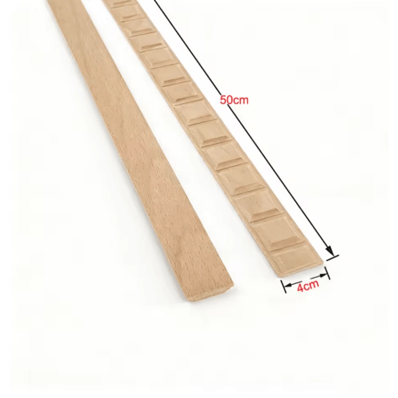 Exquisite Long Wood Carved Applique Decorative Furniture Trim Onlay 18