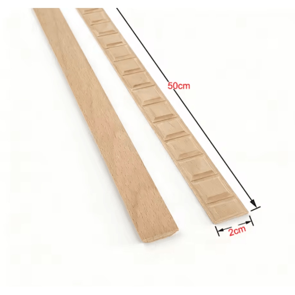 Exquisite Long Wood Carved Applique Decorative Furniture Trim Onlay 23