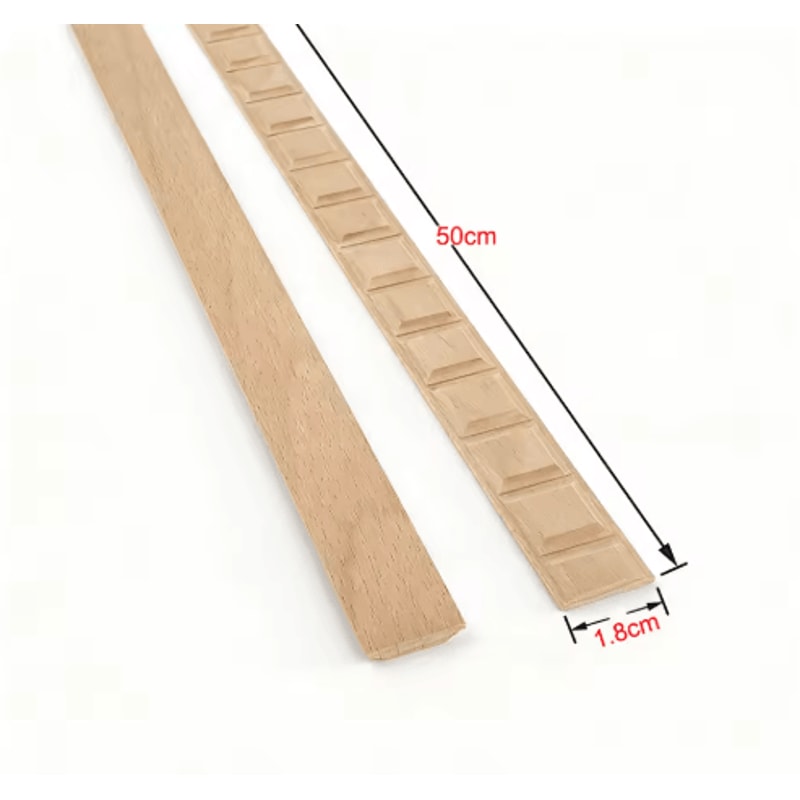 Exquisite Long Wood Carved Applique Decorative Furniture Trim Onlay 24