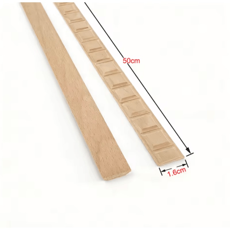 Exquisite Long Wood Carved Applique Decorative Furniture Trim Onlay 25