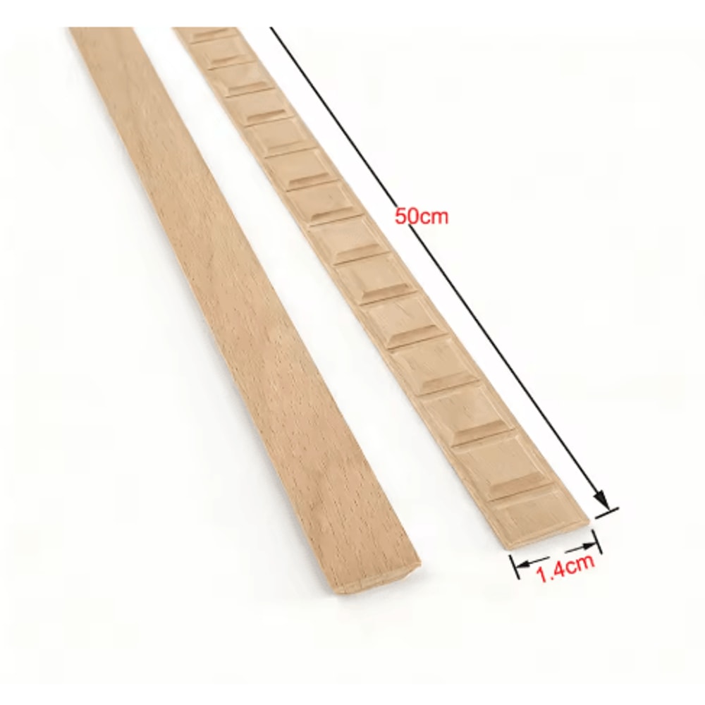 Exquisite Long Wood Carved Applique Decorative Furniture Trim Onlay 26