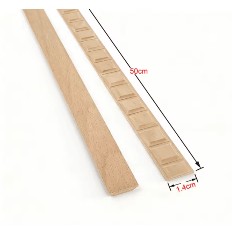 Exquisite Long Wood Carved Applique Decorative Furniture Trim Onlay 26