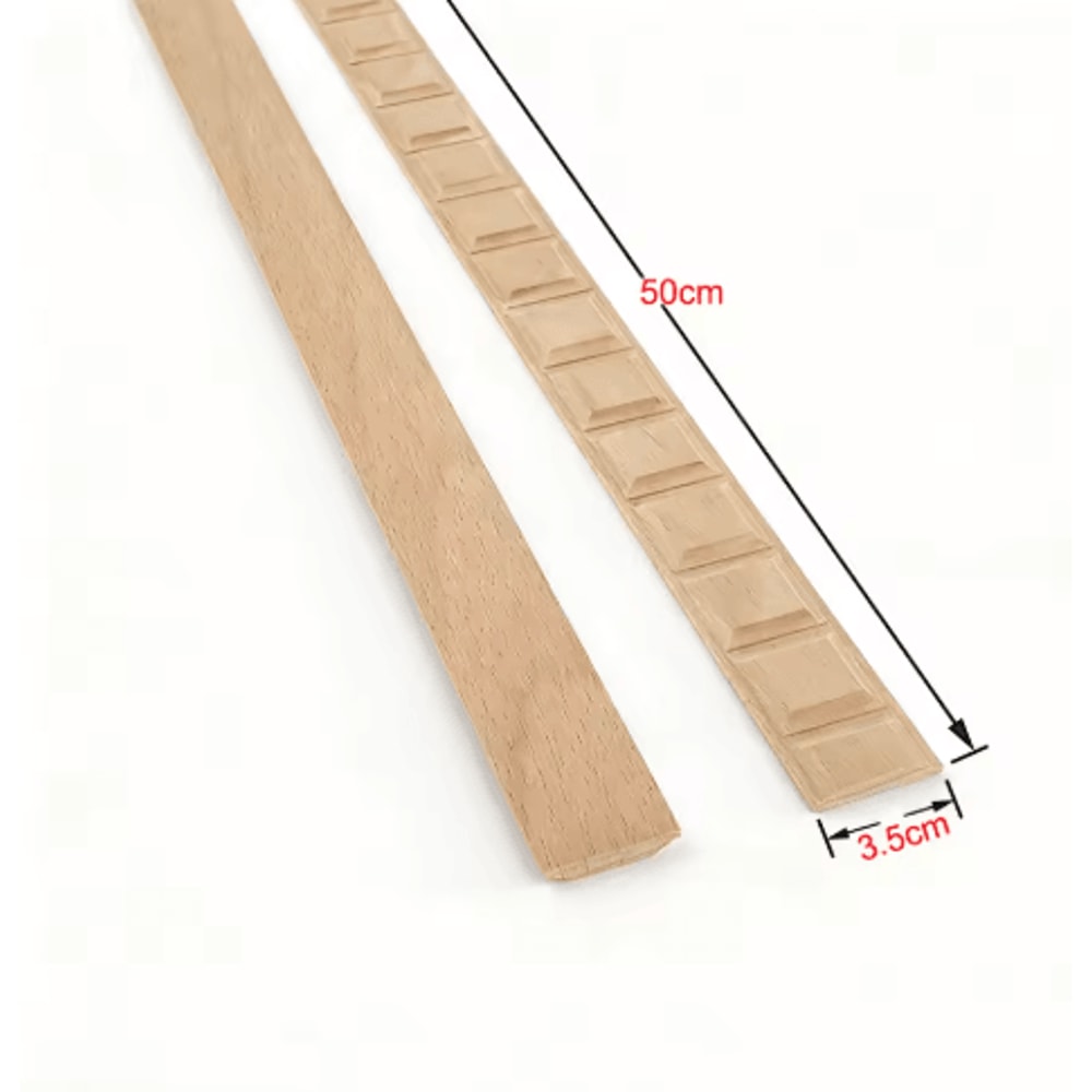 Exquisite Long Wood Carved Applique Decorative Furniture Trim Onlay 19