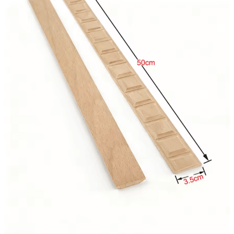 Exquisite Long Wood Carved Applique Decorative Furniture Trim Onlay 19