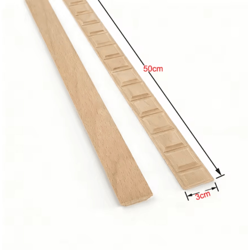 Exquisite Long Wood Carved Applique Decorative Furniture Trim Onlay 21