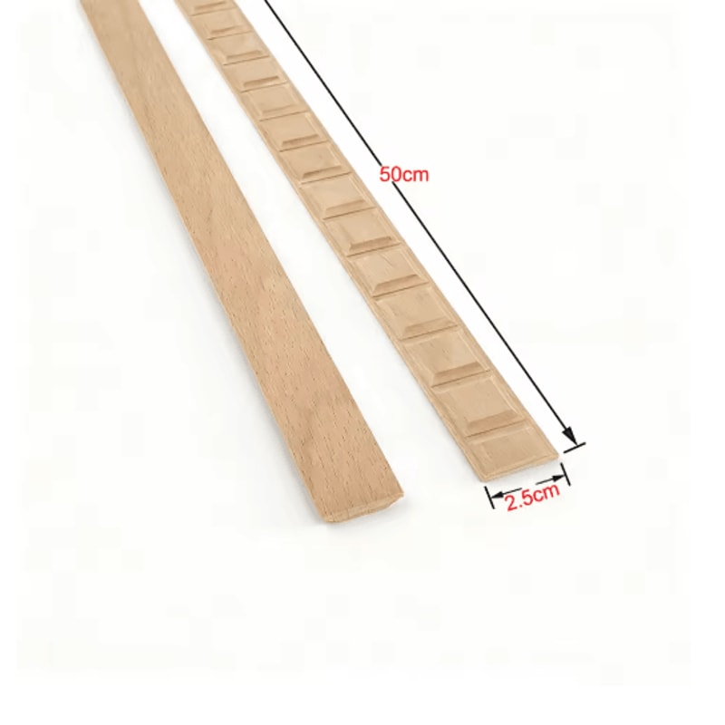 Exquisite Long Wood Carved Applique Decorative Furniture Trim Onlay 22