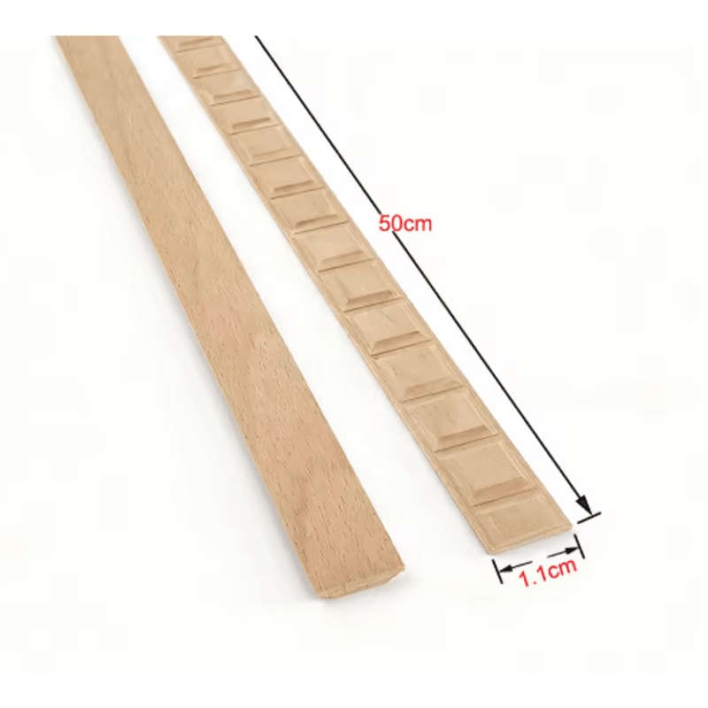 Exquisite Long Wood Carved Applique Decorative Furniture Trim Onlay 27