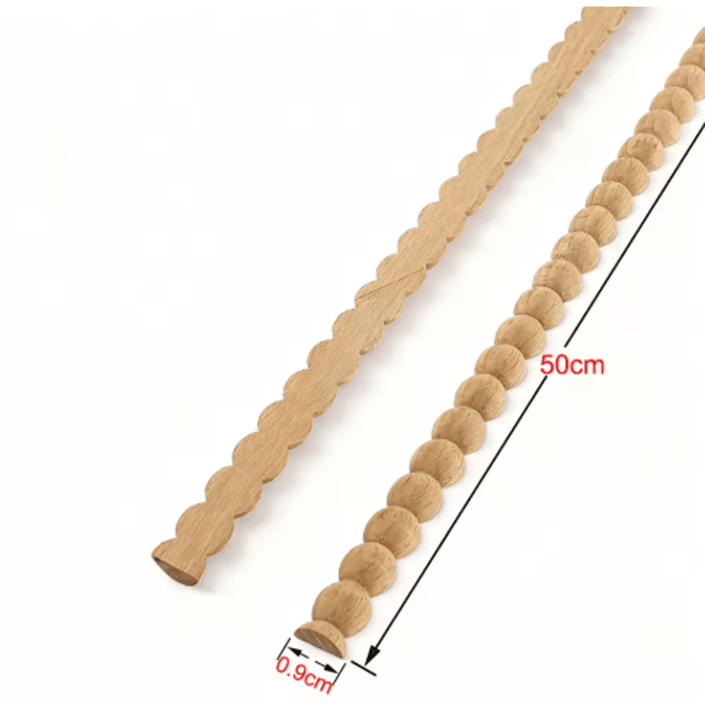 Exquisite Long Wood Carved Applique Decorative Furniture Trim Onlay 28