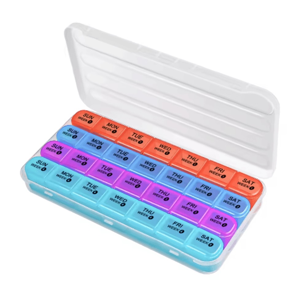 Portable Weekly Pill Organizer Case TravelFriendly Medication Supplement Box 1