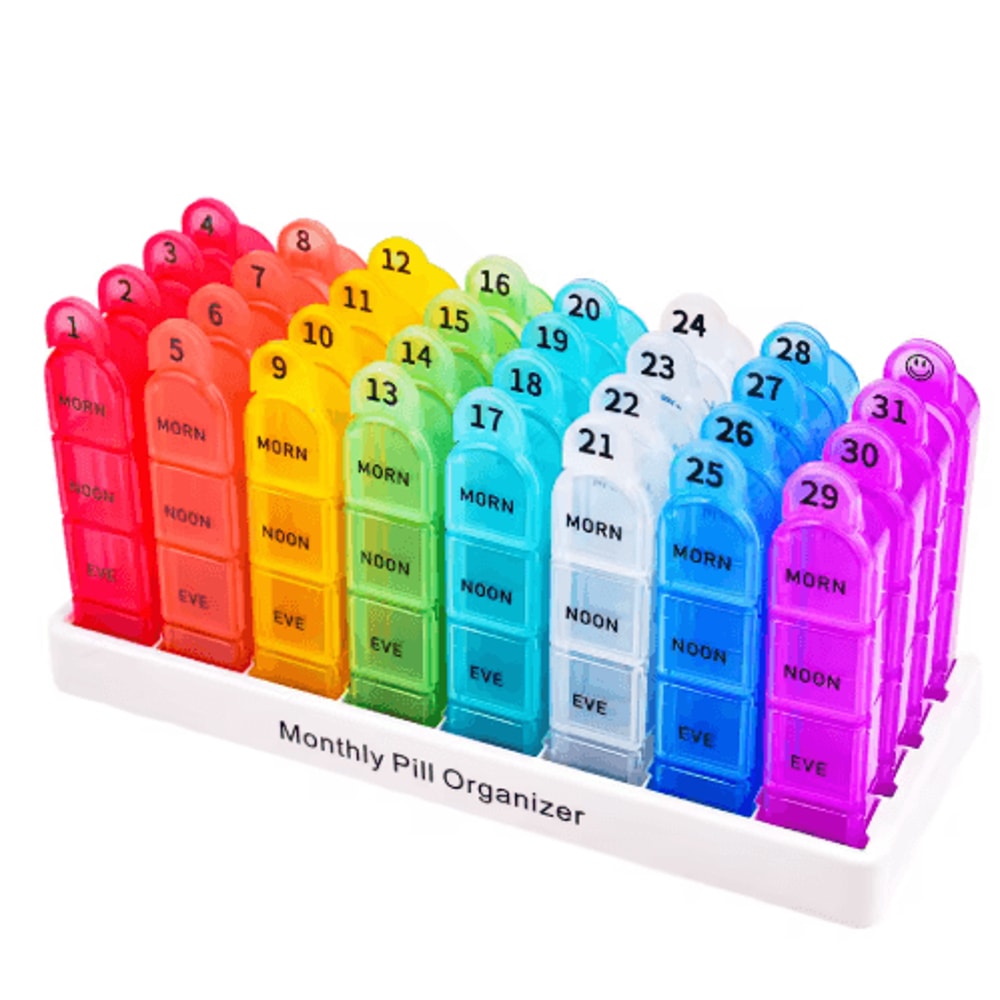 Portable Weekly Pill Organizer Case TravelFriendly Medication Supplement Box 2