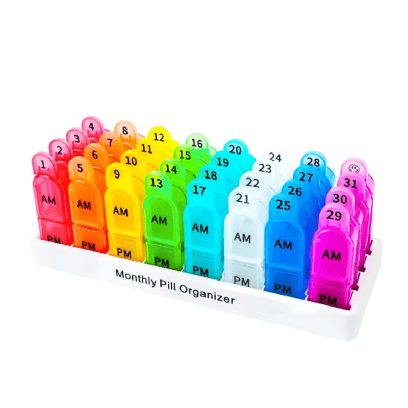 Portable Weekly Pill Organizer Case TravelFriendly Medication Supplement Box 4