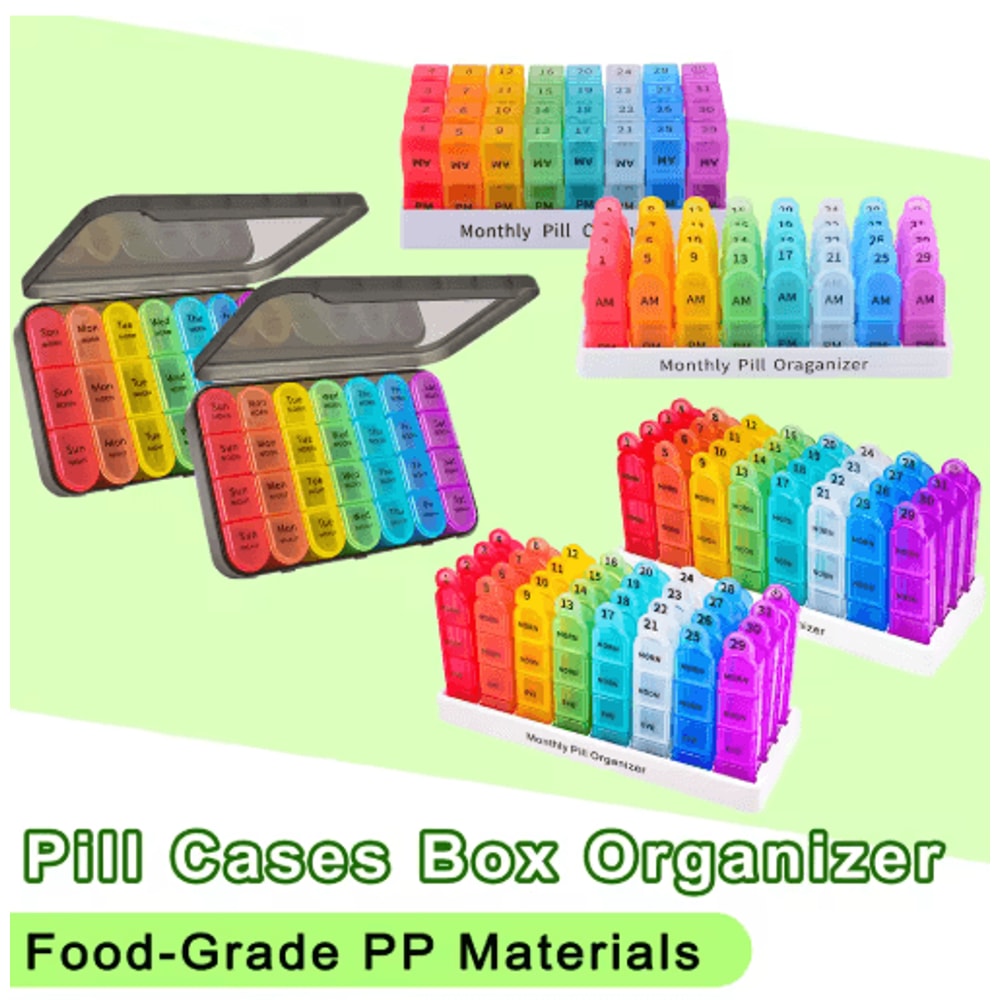 Portable Weekly Pill Organizer Case TravelFriendly Medication Supplement Box 0