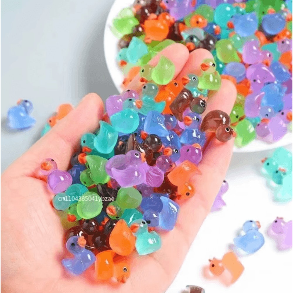 GlowintheDark Mini Resin Ducks Set Fairy Garden Aquarium Miniatures 10300pcs 4