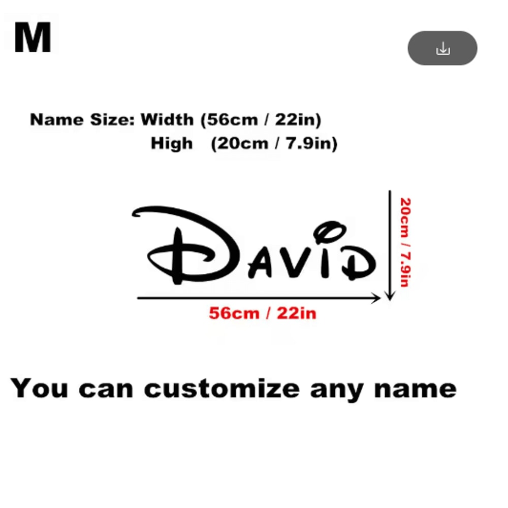 Personalized Name Wall Sticker Custom Kids Room Nursery Vinyl Decal 2