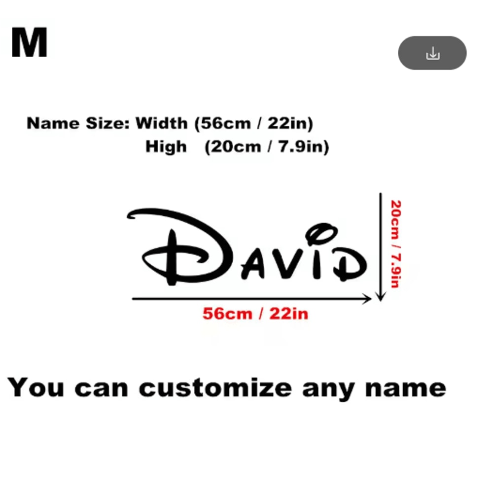 Personalized Name Wall Sticker Custom Kids Room Nursery Vinyl Decal 3