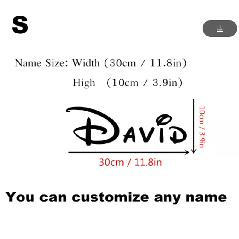 Personalized Name Wall Sticker Custom Kids Room Nursery Vinyl Decal 6