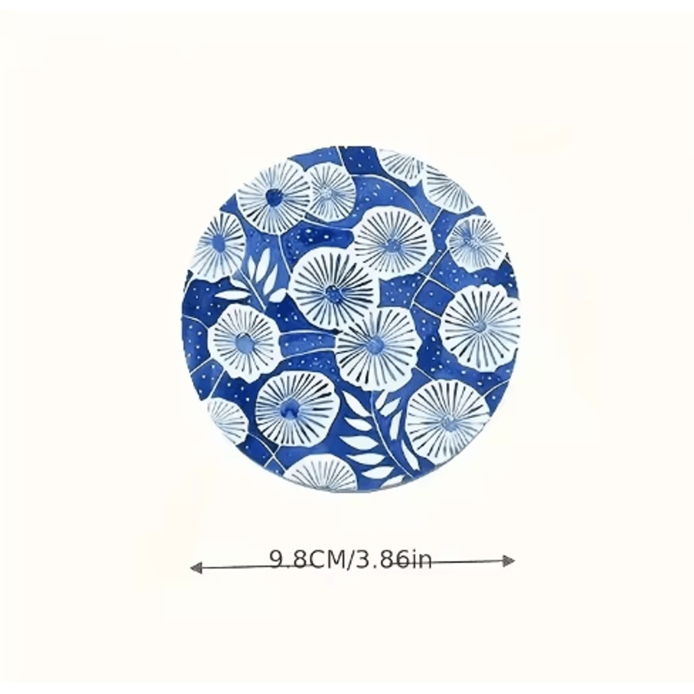 Celadon Wooden Coasters Set 6pcs Decorative Coffee Cup Table Mats 3