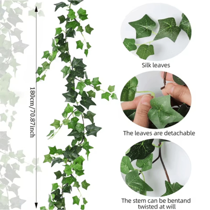 Artificial Ivy Vines Garland Lush Greenery Wall Hanging Plant Decor 1
