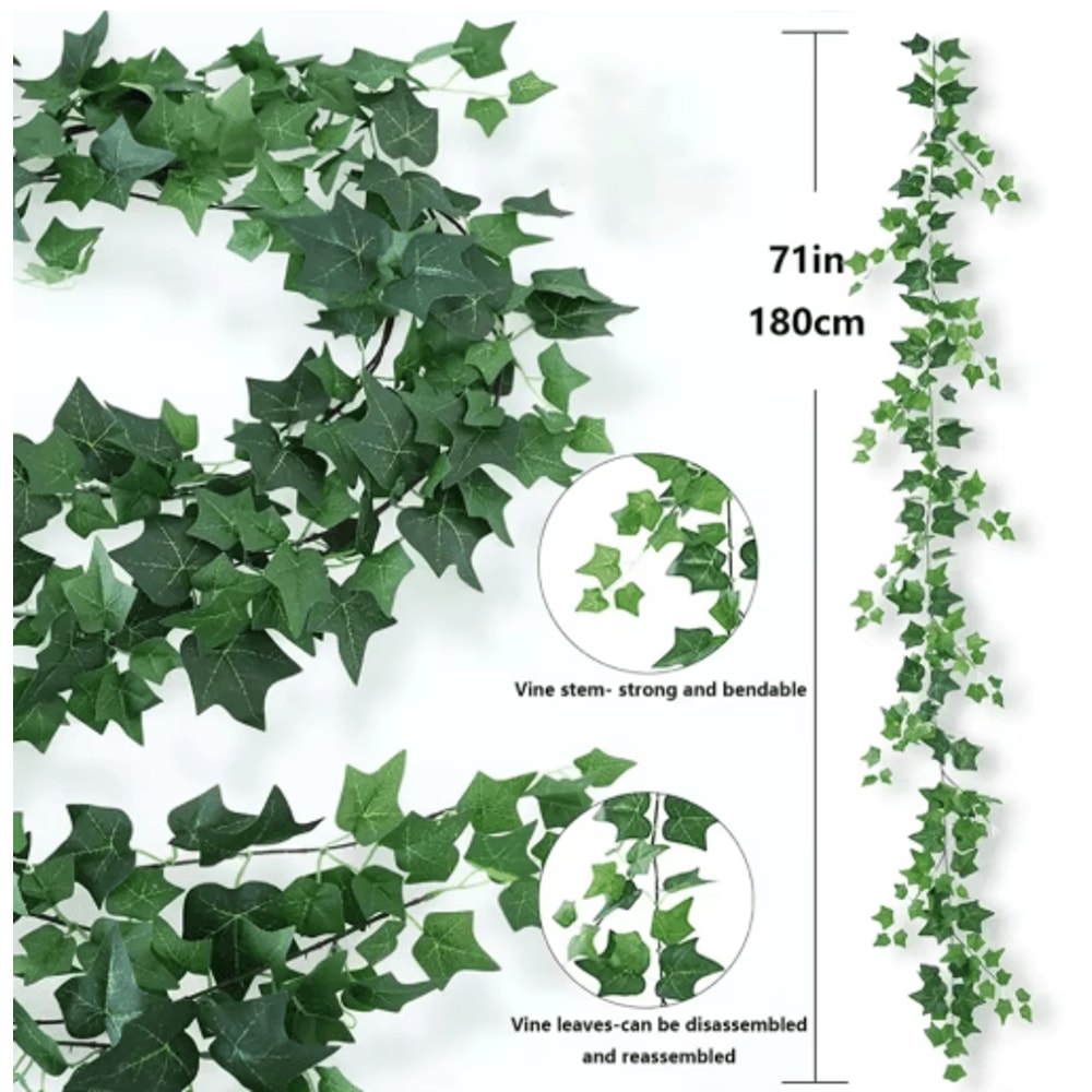 Artificial Ivy Vines Garland Lush Greenery Wall Hanging Plant Decor 6