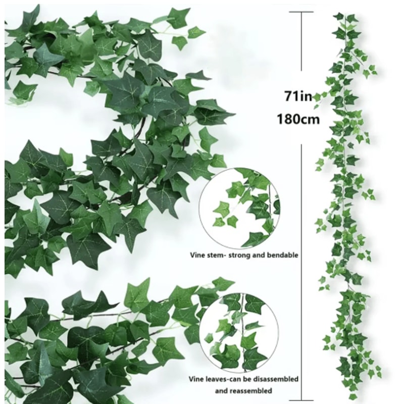 Artificial Ivy Vines Garland Lush Greenery Wall Hanging Plant Decor 6