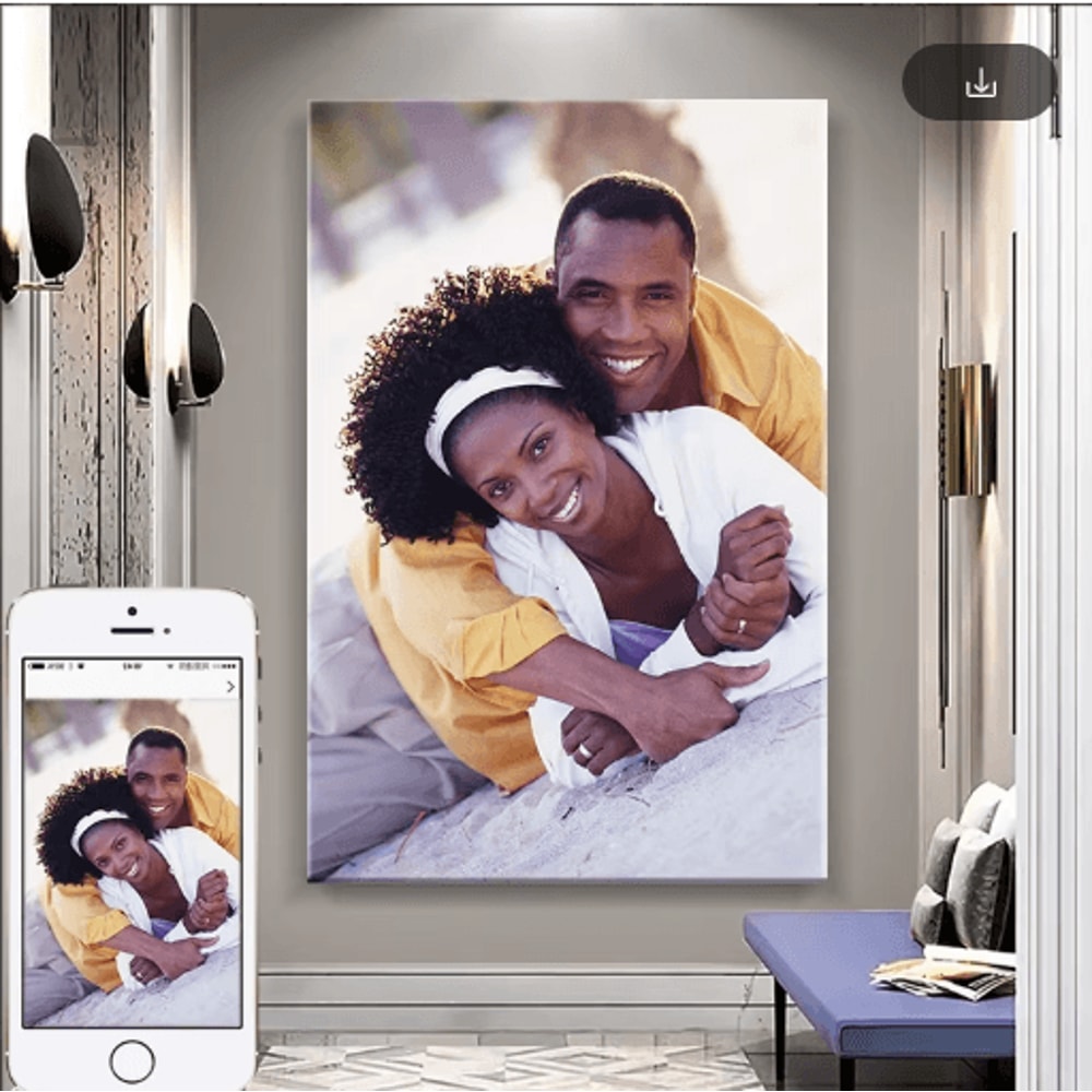 Custom Photo Canvas Print With Frame Personalized Wall Art For Home Gifts 0