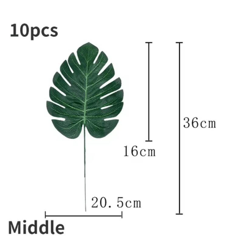 Hawaii Artificial Palm Leaf Set Tropical Jungle Table Decor Placemats 10pcs 1