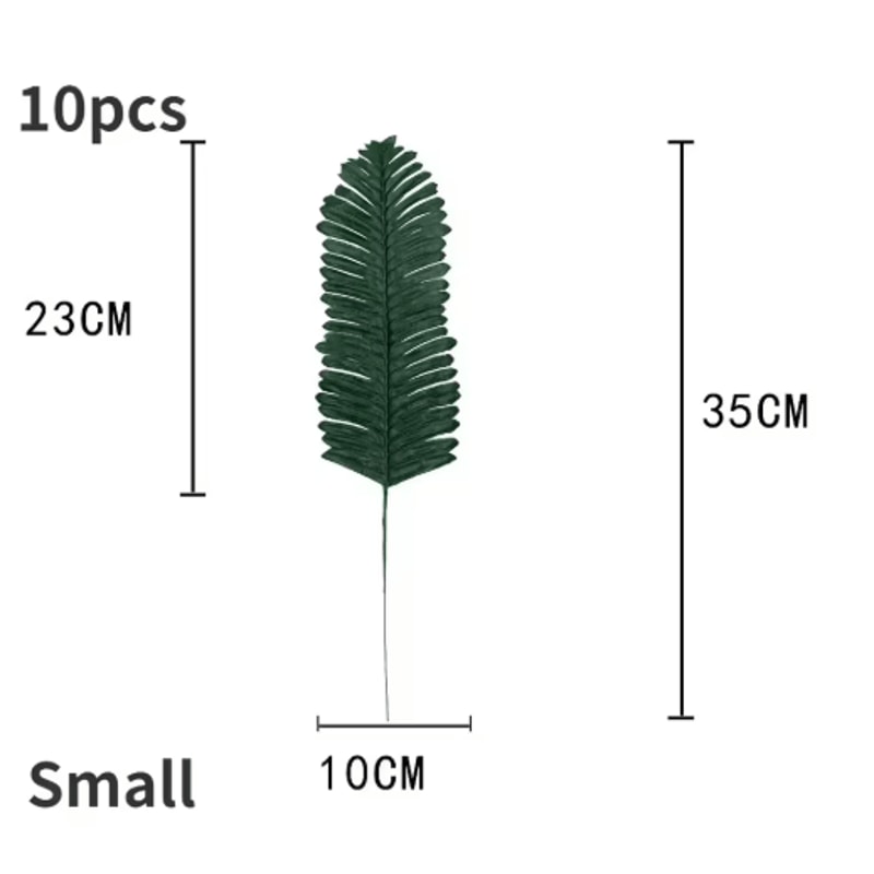 Hawaii Artificial Palm Leaf Set Tropical Jungle Table Decor Placemats 10pcs 3