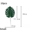 Hawaii Artificial Palm Leaf Set Tropical Jungle Table Decor Placemats 10pcs 7