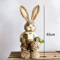 46cm Straw Bunny Decoration Woven Easter Rabbit Yard Home Decor 10