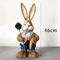 46cm Straw Bunny Decoration Woven Easter Rabbit Yard Home Decor 12