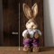 46cm Straw Bunny Decoration Woven Easter Rabbit Yard Home Decor 4