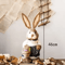 46cm Straw Bunny Decoration Woven Easter Rabbit Yard Home Decor 7