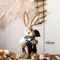 46cm Straw Bunny Decoration Woven Easter Rabbit Yard Home Decor 8