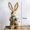 46cm Straw Bunny Decoration Woven Easter Rabbit Yard Home Decor 9