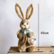 46cm Straw Bunny Decoration Woven Easter Rabbit Yard Home Decor 21