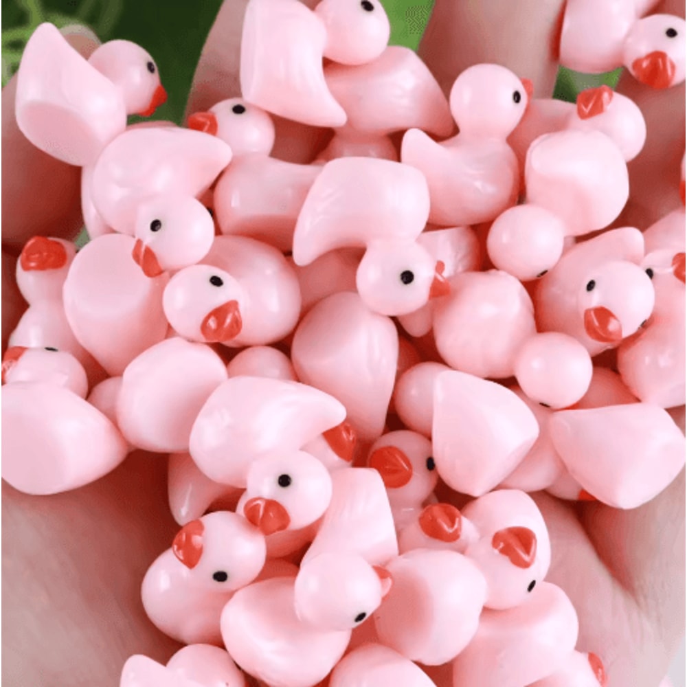Mini Resin Duck Figurines Set Tiny Duck Charms For Fairy Garden DIY Decor 2050100pcs 1