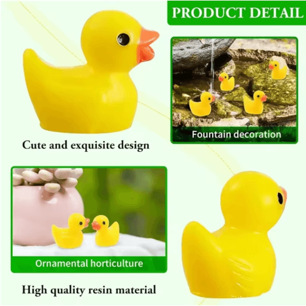 Mini Resin Duck Figurines Set Tiny Duck Charms For Fairy Garden DIY Decor 2050100pcs 5