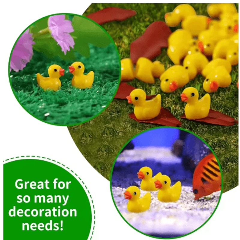 Mini Resin Duck Figurines Set Tiny Duck Charms For Fairy Garden DIY Decor 2050100pcs 6