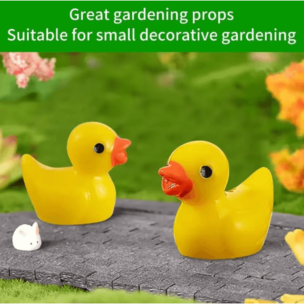 Mini Resin Duck Figurines Set Tiny Duck Charms For Fairy Garden DIY Decor 2050100pcs 7