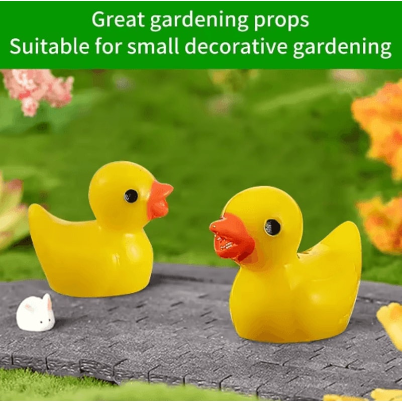 Mini Resin Duck Figurines Set Tiny Duck Charms For Fairy Garden DIY Decor 2050100pcs 7
