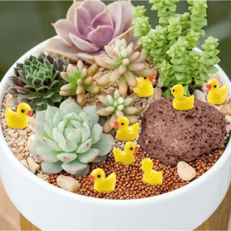Mini Resin Duck Figurines Set Tiny Duck Charms For Fairy Garden DIY Decor 2050100pcs 8