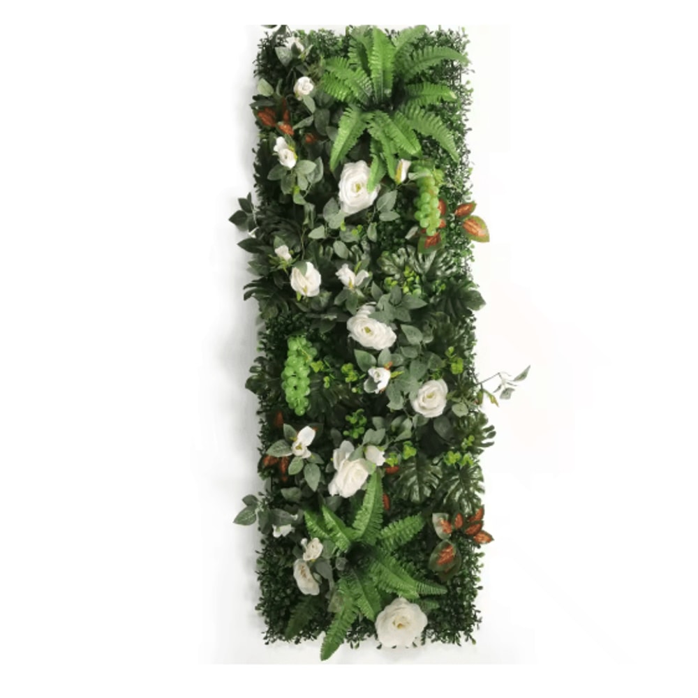 Artificial Rose Wall Panel 40x120cm Floral Grass Backdrop Home Decor 10