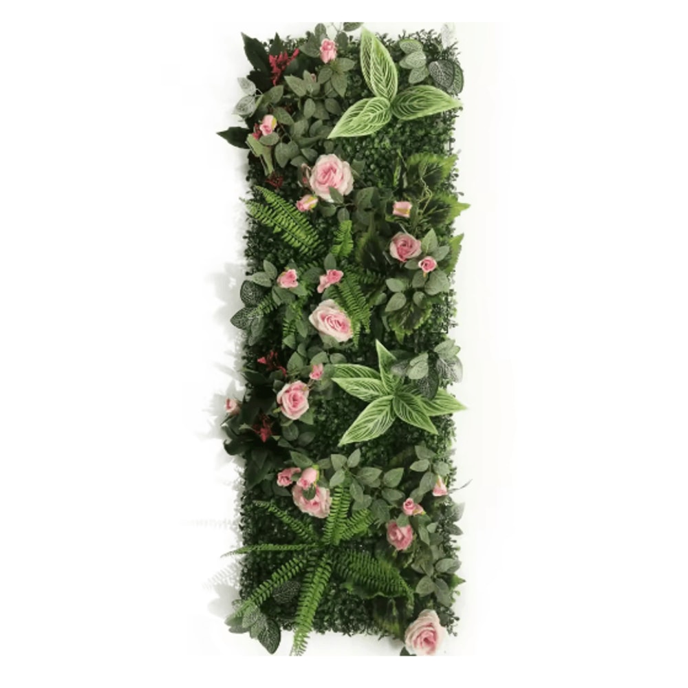 Artificial Rose Wall Panel 40x120cm Floral Grass Backdrop Home Decor 11