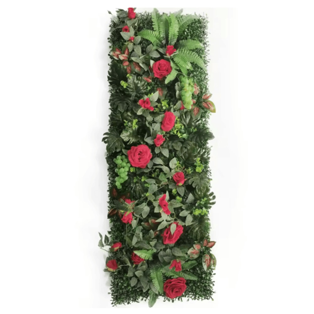 Artificial Rose Wall Panel 40x120cm Floral Grass Backdrop Home Decor 3