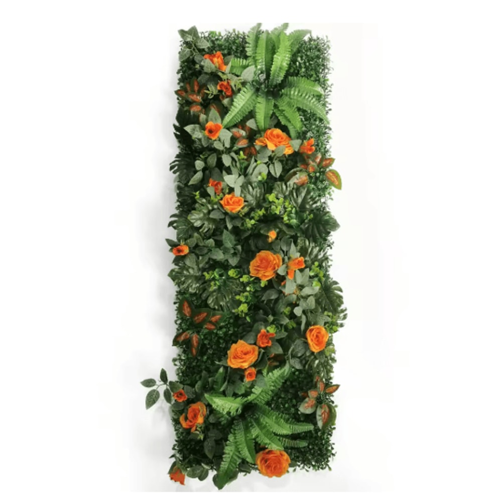 Artificial Rose Wall Panel 40x120cm Floral Grass Backdrop Home Decor 4