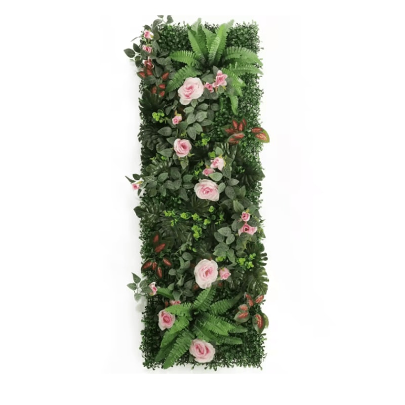 Artificial Rose Wall Panel 40x120cm Floral Grass Backdrop Home Decor 6