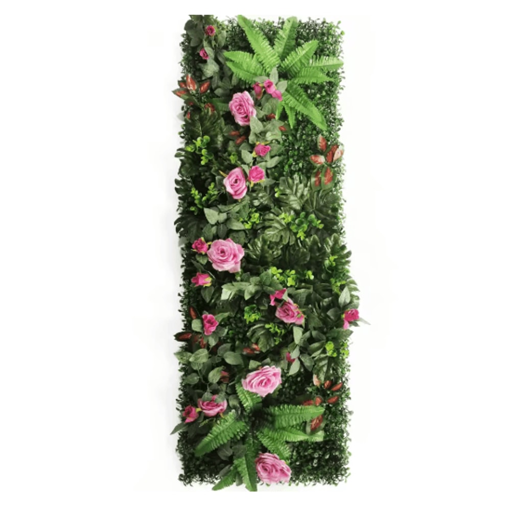 Artificial Rose Wall Panel 40x120cm Floral Grass Backdrop Home Decor 0