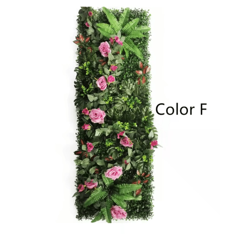 Artificial Rose Wall Panel 40x120cm Floral Grass Backdrop Home Decor 17